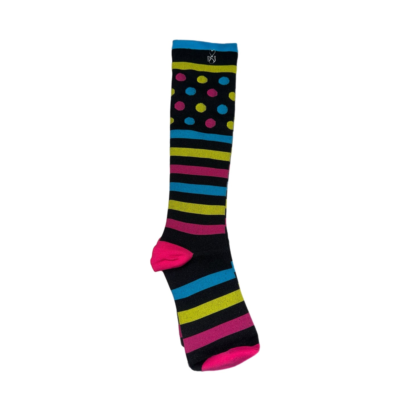 Polka Dots/Stripes Pattern Compression Socks
