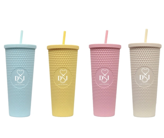 Studded Tumbler Cup Beige