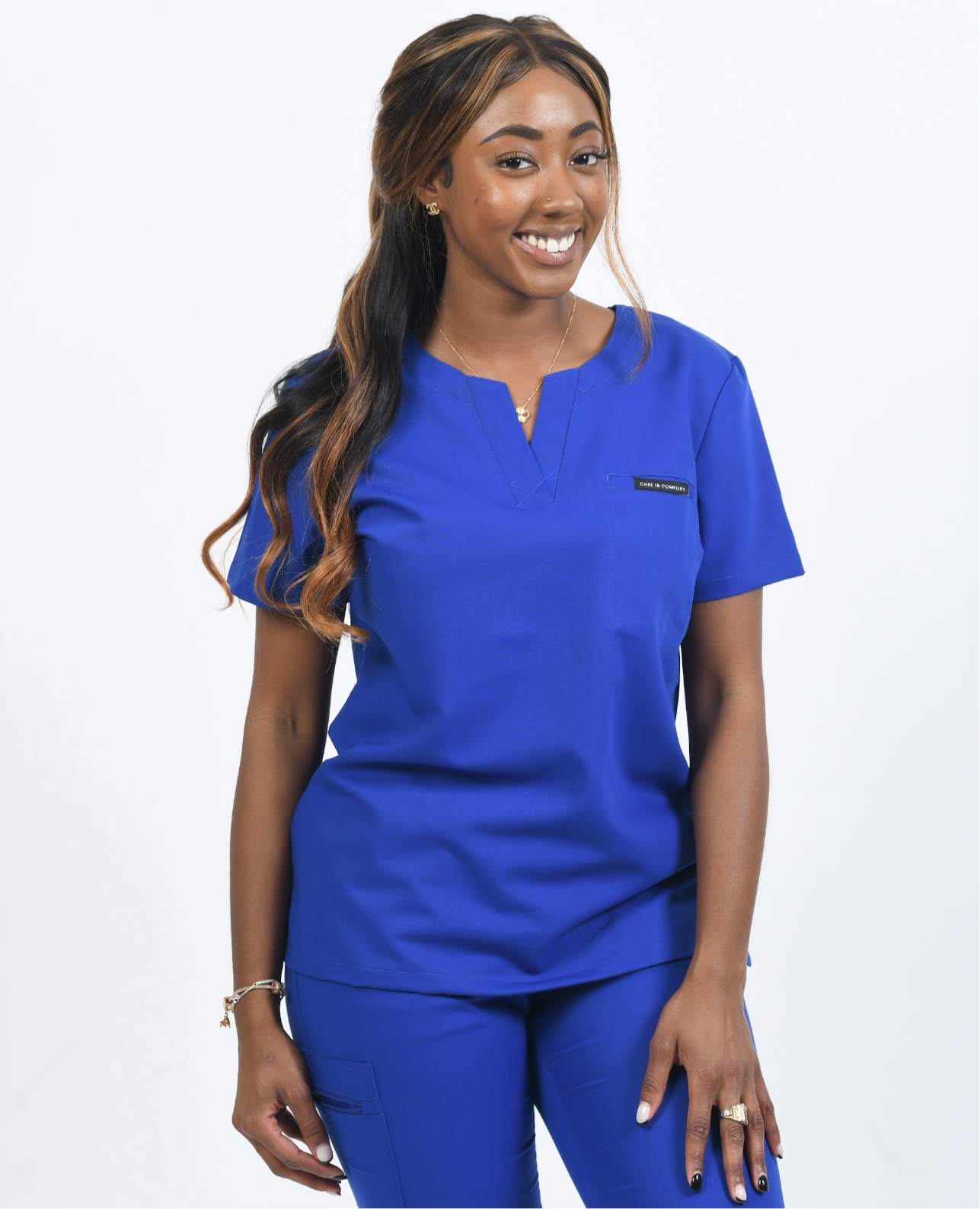 Julia Royal Scrub Top