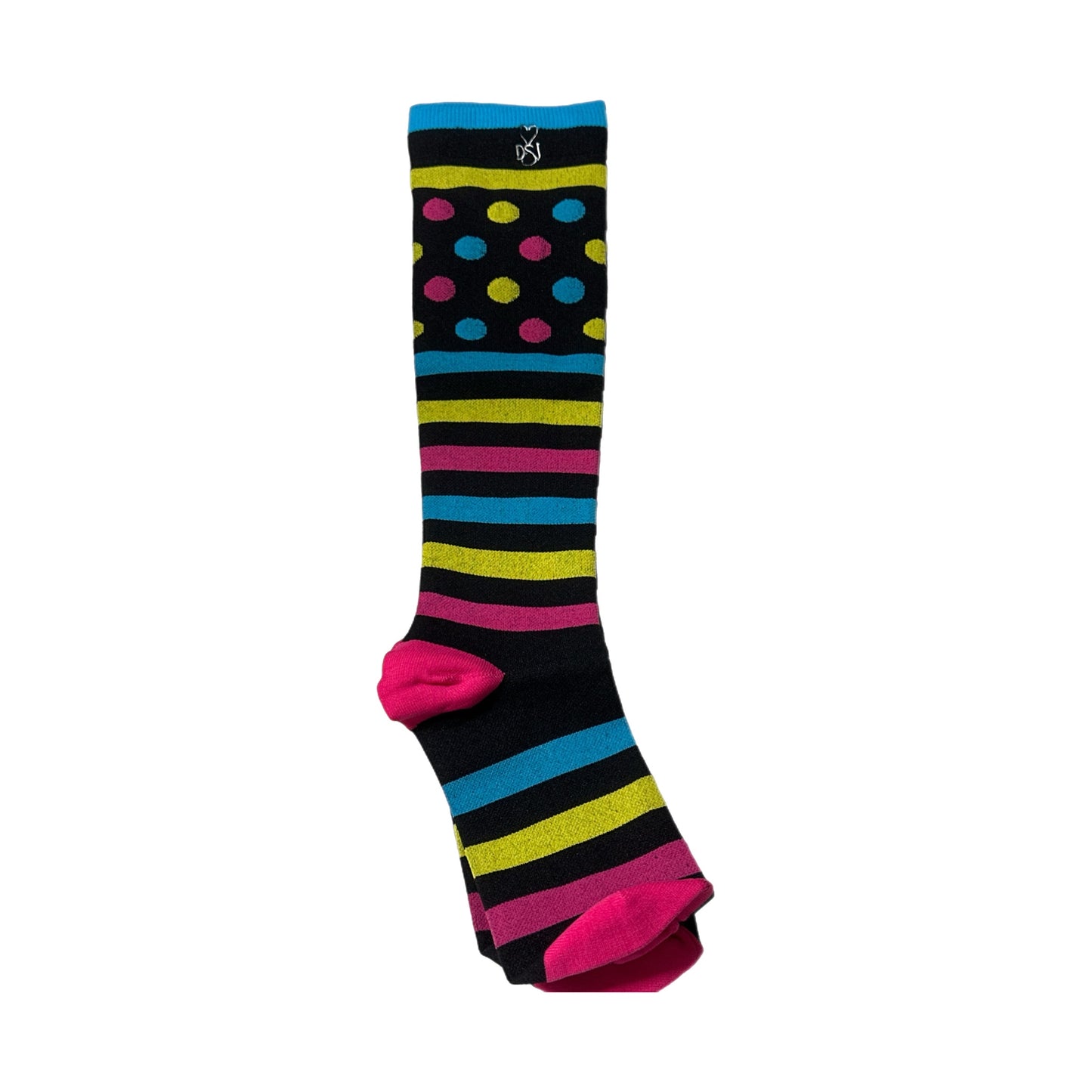 Polka Dots/Stripes Pattern Compression Socks