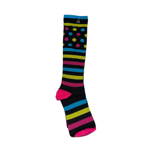 Polka Dots/Stripes Pattern Compression Socks