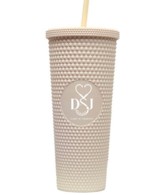 Studded Tumbler Cup Beige