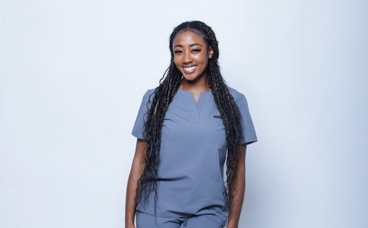 Julia Grey Scrub Top