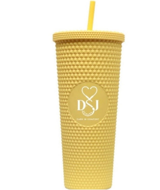 Studded Tumbler Cup Yellow